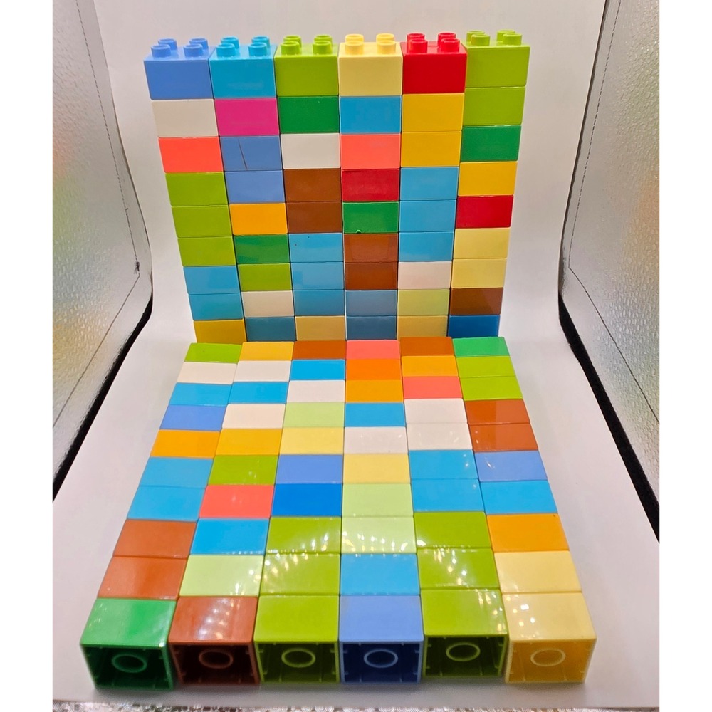 Lego Duplo 120 Piece Bulk Lot Building Blocks Multicolor Bricks Mixed Set